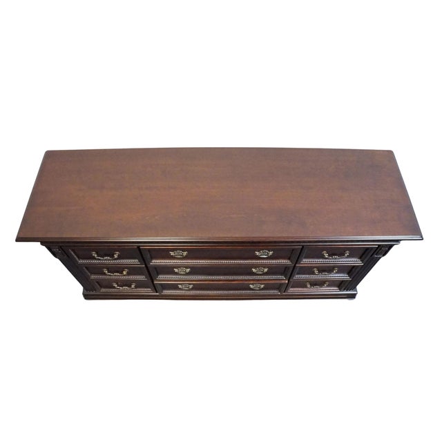 Brown Collezione Europa Cachat Collection Cherry Contemporary Traditional 50" Triple Dresser For Sale - Image 8 of 11