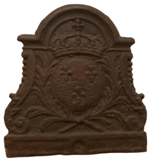 Antique French Fire Back in Cast Iron, 1860