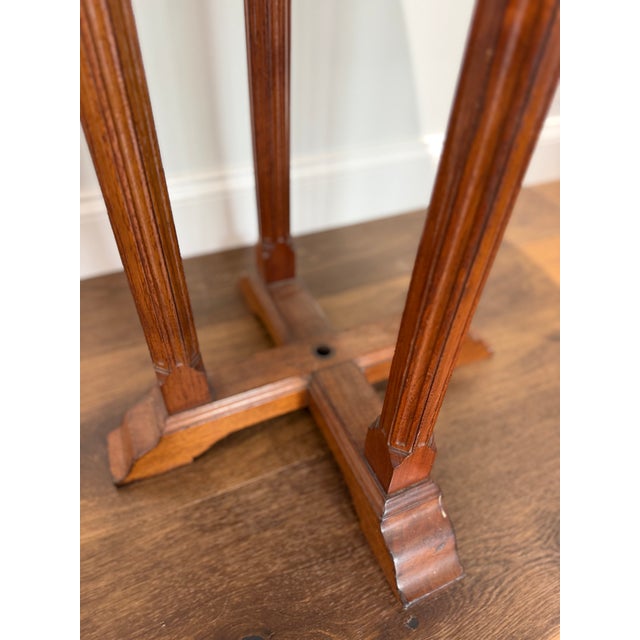 Antique Edwardian Burl Veneer Maritime Lamp Table Attributed Ocean Liner Furniture, Circa 1900 For Sale - Image 6 of 12