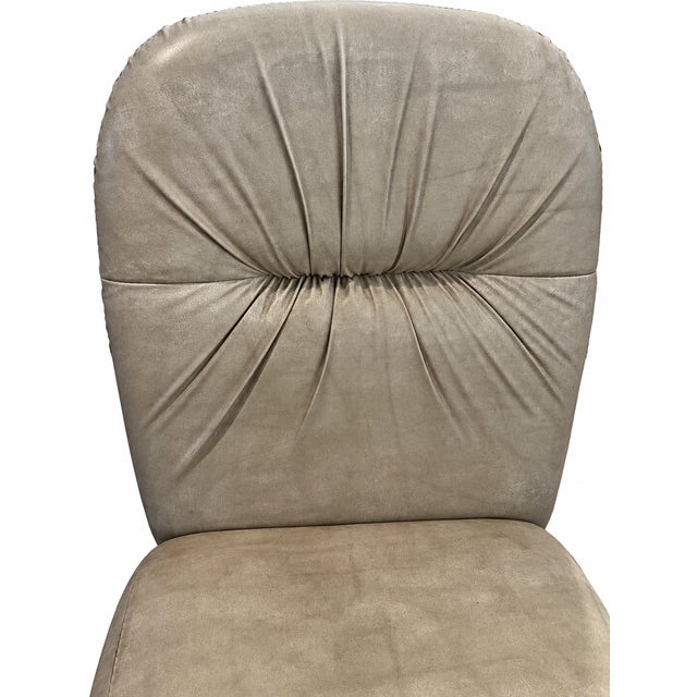 1970s 1970s Space Age Gathered Vinyl Swivel Dining Chairs—Set of 4 For Sale - Image 5 of 11