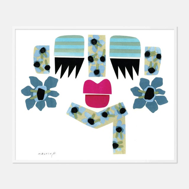 Contemporary Peri by Melvin G in White Frame, XS Art Print For Sale - Image 3 of 3