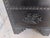 Mid 20th Century Black Lacquer Chinese Carved Cabinet Brass Hardware Intricate Asian Design For Sale - Image 5 of 12