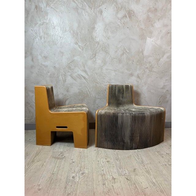 Wood The Flexible Love Lounge Chairs by Chishen Chiu, 2000s, Set of 2 For Sale - Image 7 of 9