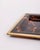 Brown Vintage Italian Brass and Acrylic Glass Tray, 1970s For Sale - Image 8 of 10