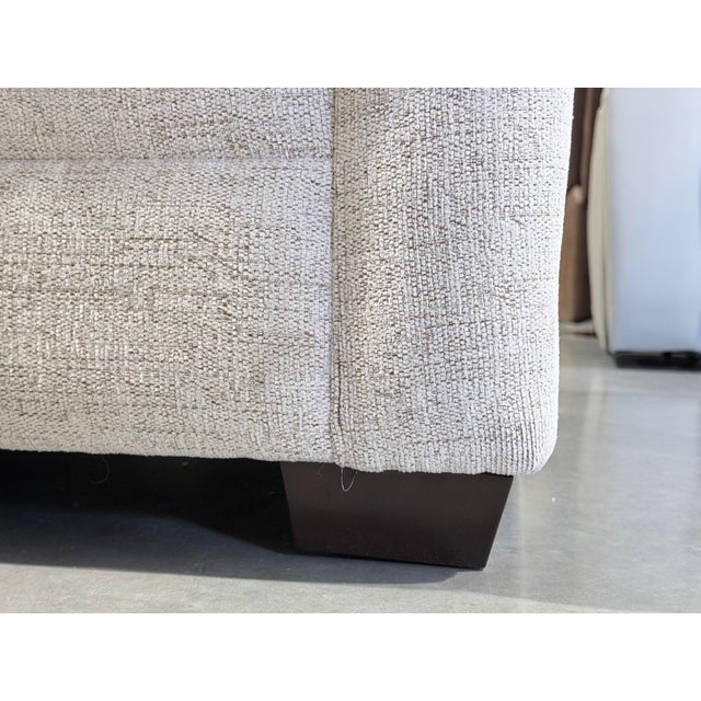 Comfortable Craftmaster Neutral Fabric Sectional Sofa For Sale - Image 11 of 12