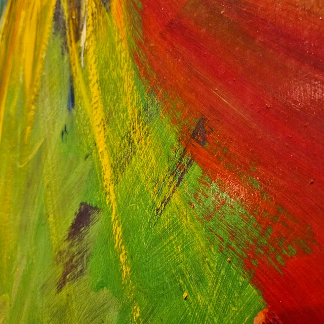 1980s 1980s Large Polychrome Expressionistic Painting by Sirena (Aka Antonia Mastrocristino Sirena) For Sale - Image 5 of 14