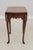Queen Anne Vintage Walnut Inlaid Pembroke Drop Leaf Table For Sale - Image 3 of 10