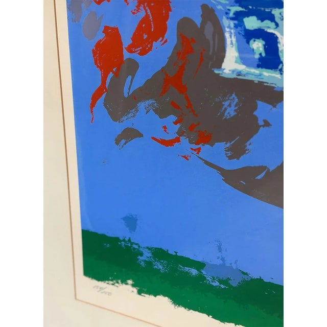 1970s Abstract Limited Edition Leroy Neiman Serigraph of an Equestrian For Sale - Image 5 of 8