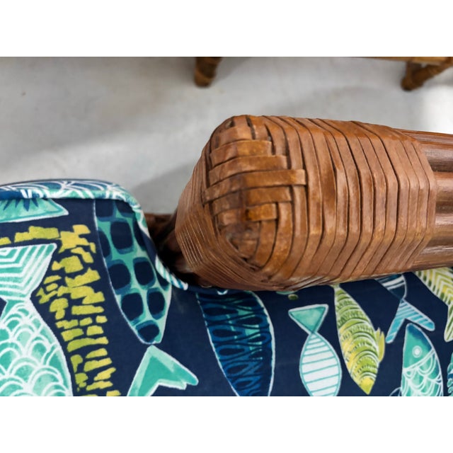 Wood Beautiful Rattan Wicker Lounge Chair Made in Usa by Braxton Culler. Comfort and Beauty Will Make This Your “Go To” Lounge and Reading Chair For Sale - Image 7 of 12