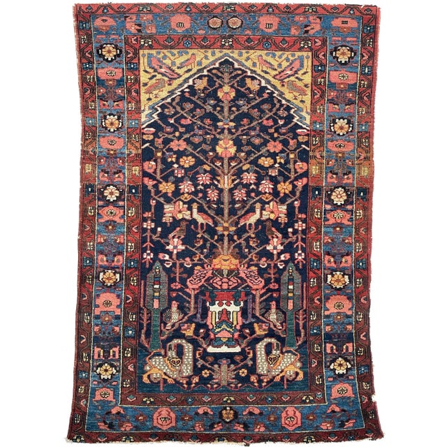 Serpent & Feline Tree of Life Hanging Rug 4.6 x 6.5 For Sale - Image 13 of 13