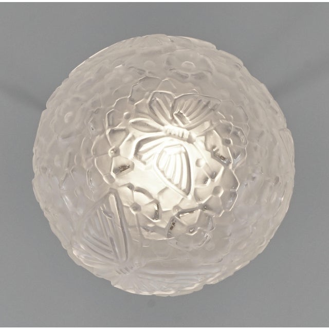 Silver A Pair of French Art Deco Flush Mounts by Hettier & Vincent 1920s France - 2 Pairs Available For Sale - Image 8 of 13