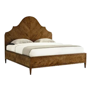 Oak California King Bed - Dark