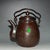 Vintage Copper Wine Pot | Chased Floral Motif & Faux Gemstone | Chinese Tea Kettle For Sale - Image 9 of 9