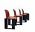 Important set of four chairs, model “Dialogo” by Afra & Tobia Scarpa for B&B Italia. The frame is typically made of black...