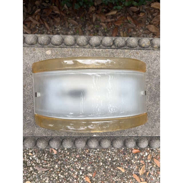 Mazzega Murano Pair of Murano Glass Sconces by Mazzega For Sale - Image 4 of 12