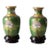 Vintage Cloisonne Vase Pair For Sale