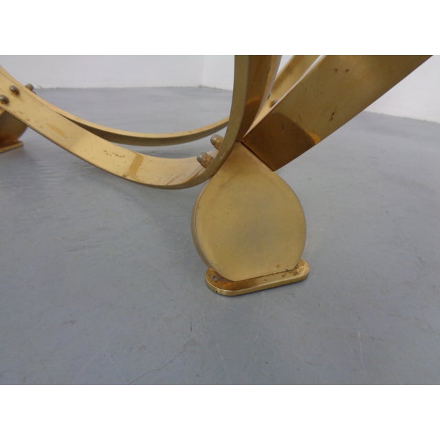 Space Age Gold-Plated Glass Coffee Table by Knut Hesterberg for Ronald Schmitt, Germany, 1960s For Sale - Image 18 of 18