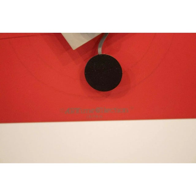 Memphis Style Constructivism 1980 Aluminum Shelf Clock by Nicolai Canetti Modern For Sale - Image 10 of 12