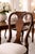 Set of Six Queen Anne Style Dining Chairs in Old Chapel Satin Walnut With Designer Ivory Linen Upholstery For Sale - Image 9 of 9