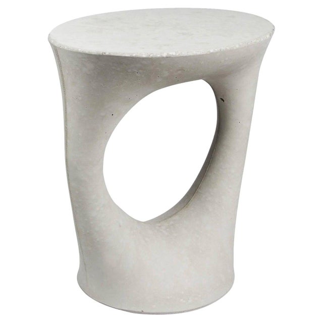 Textile Tall Grey Kreten Side Table From Souda, Concrete End Table, Modern Bedside Table For Sale - Image 7 of 10