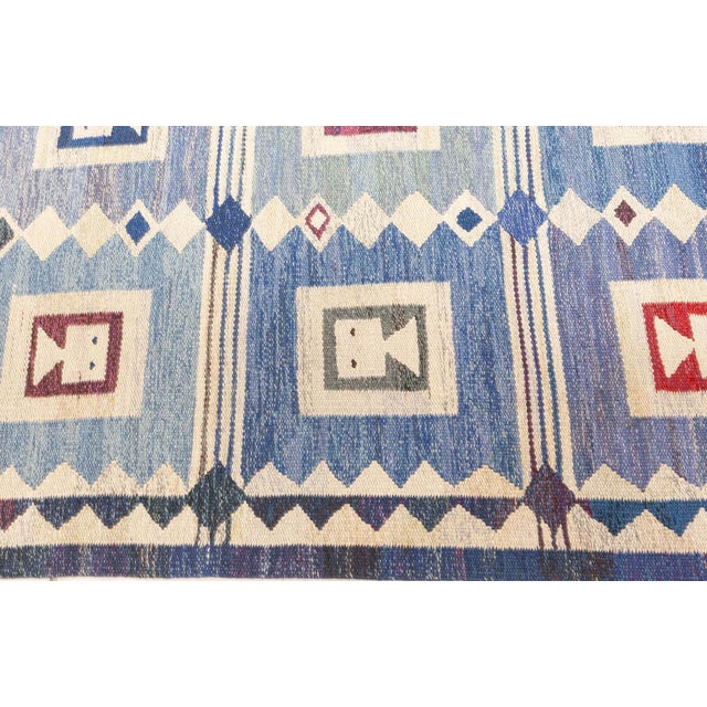 Vintage Swedish Flat Weave Rug “The Girls in the Window” Designed by Edna Martin Size: 5'1" × 8'2" (154 × 248 cm) This...