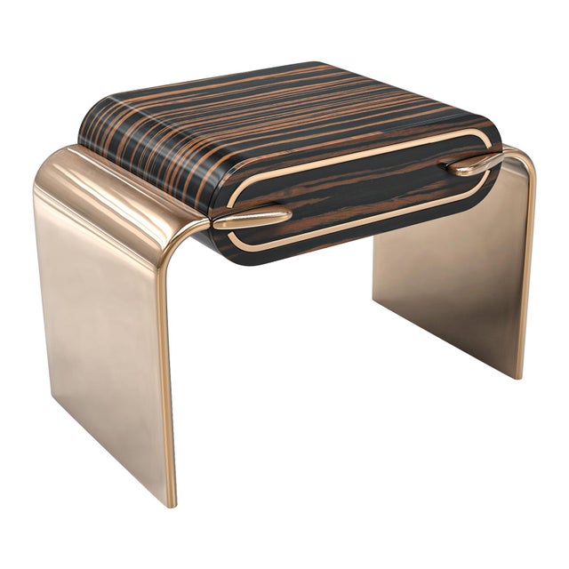 Art Deco "Campana" Console & Credenza With Bronze, Handcrafted For Sale - Image 3 of 6