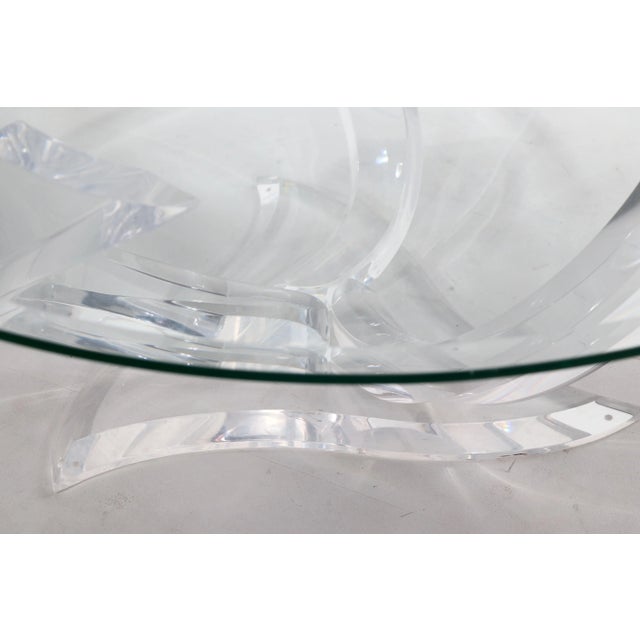 Lucite Cyclone Coffee Table by Haziza For Sale - Image 11 of 12