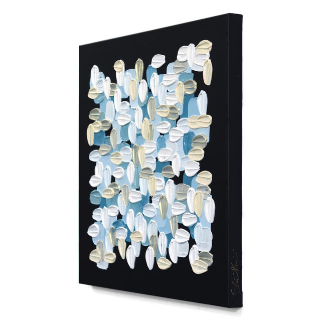 Black and White - Impasto Inspired Textural Thick Acrylic Paint Abstract Original Artwork by Shiri Phillips For Sale In Los Angeles - Image 6 of 9