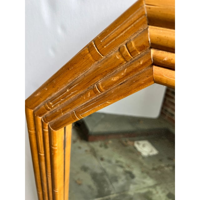 Vintage Faux Bamboo Mirror For Sale - Image 9 of 12