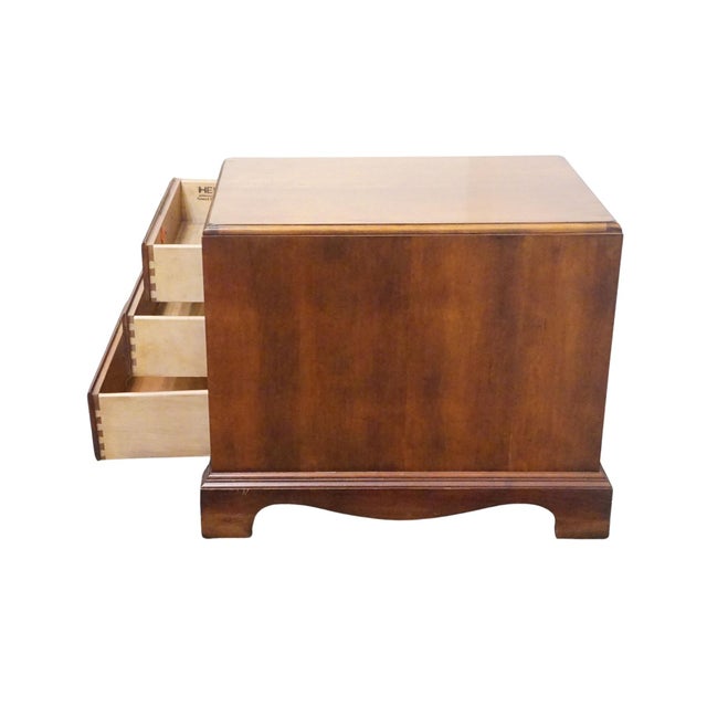 Wood Hekman Furniture Solid Cherry Traditional Style 18" Accent Chairside Chest / End Table For Sale - Image 7 of 12