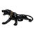 Vintage Mid-Century Modern Sleek Black Panther Ceramic Figurine For Sale