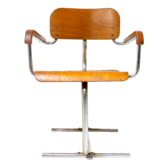 Vintage Bauhaus Tubular Steel Chair For Sale