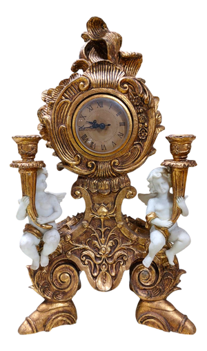 Baroque Candelabra Clock with Angels, 1960s