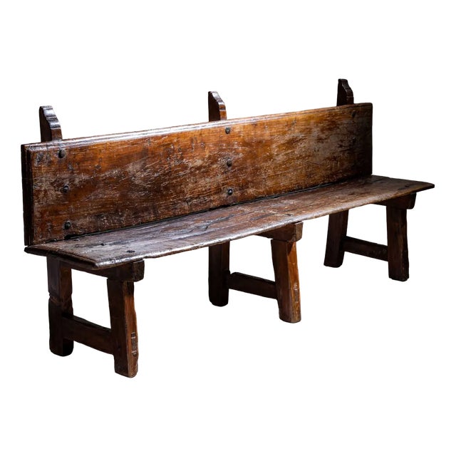 Rustic Wooden Bench, Alpines, 18th / 19th Century For Sale