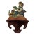 Vintage Hand Painted Folk Art Wooden Kitchen Shelf Featuring Girl Baking With Dog For Sale