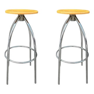 Vintage Spanish Bar Stools by Philippe Starck for Merak, 1983, Set of 2 For Sale