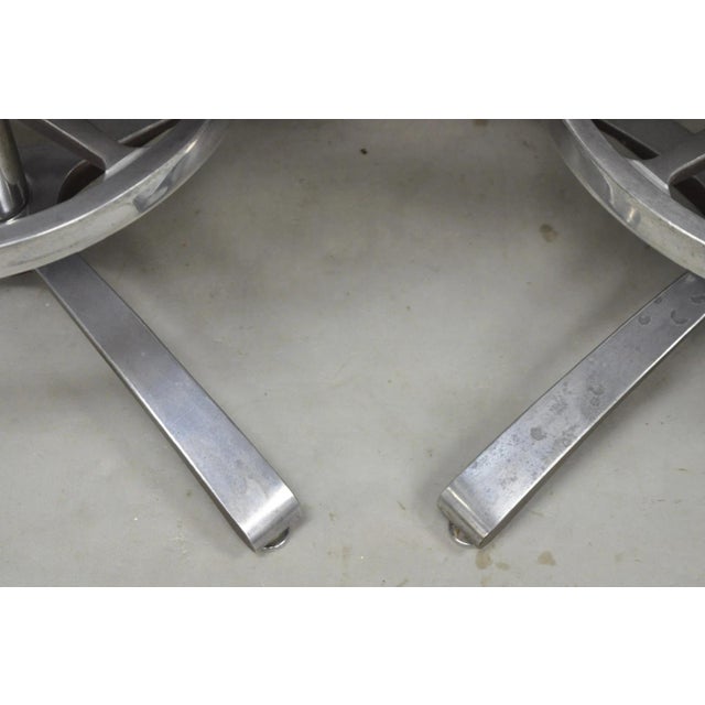 Black Vintage Daystrom Mid Century Modern Faux Rosewood Laminate Barstools - Set of 4 For Sale - Image 8 of 18