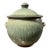 Brad Tucker Cedar Creek Pottery-Nc-Lidded Jar-Celadon Green Drip Glaze-Stoneware For Sale