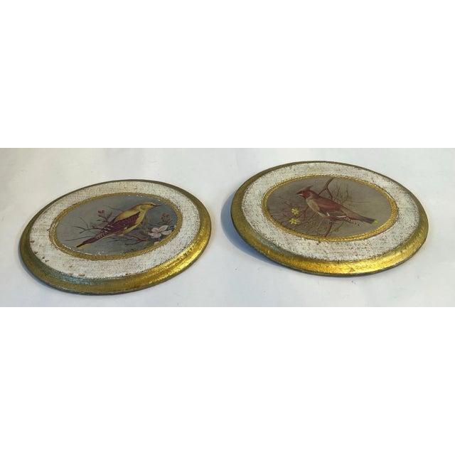 Vintage Italian Gilt Wood Bird Motif Wall Art For Sale - Image 4 of 5