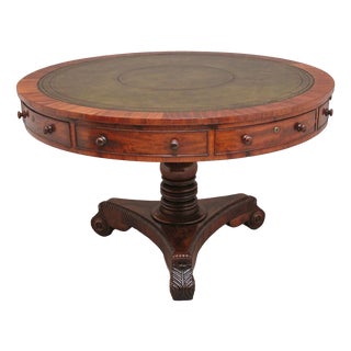 19th Century Antique Mahogany Drum Table, 1830 For Sale
