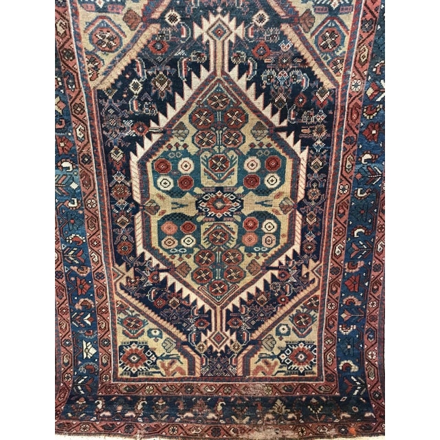 Late 19th Century Antique Vintage Design Worn Out Tribal Rug - 3′10″ × 5′6″ For Sale - Image 5 of 13