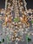 1940s Italian Rococo Revival Crystal Chandelier With Emerald Green Drops 6 Lights For Sale - Image 10 of 13