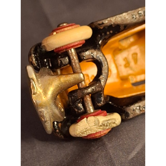 Antique Hubley Terraplane Cast Iron Coupe Toy - 3.75" Orange Streamlined Series For Sale - Image 14 of 18