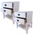 Mid-Century Modern Pair of White Lacquer Two-Drawer Nightstands With Open Shelf For Sale - Image 3 of 7