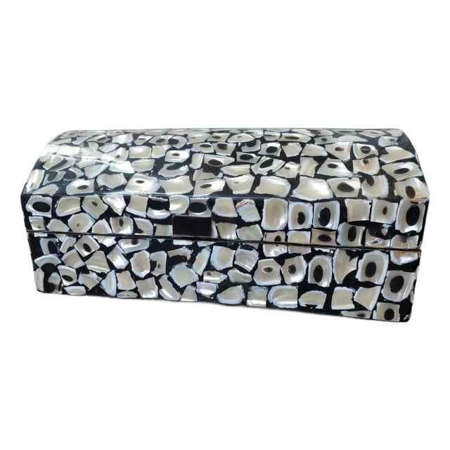 1990s Beautiful Laquered Shell Box For Sale