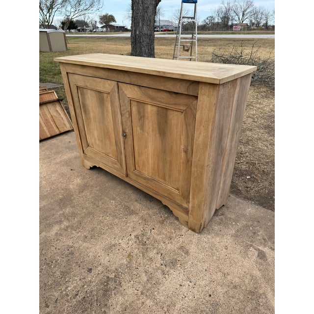 19th Century Louis Philippe Solid Walnut Bleached Sideboard / Buffet. For Sale - Image 6 of 12