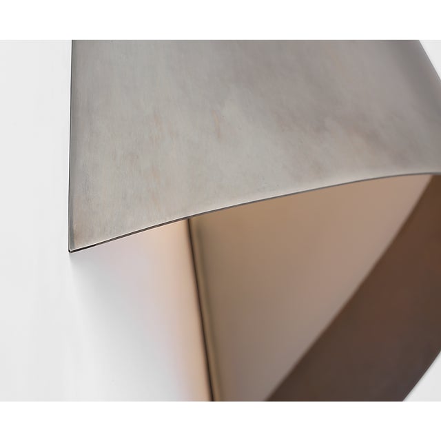 Gray Kelly Wearstler for Visual Comfort Signature Piel 20" Indoor/Outdoor Wall Wash in Pewter For Sale - Image 8 of 10