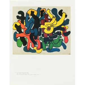 1990 After Fernand Leger "The Great Black Divers", Full-Color Parisian Print