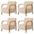 Wood Dedar/Artemidor Arch Lounge Chairs by Mazo Design, Set of 4 For Sale - Image 7 of 7