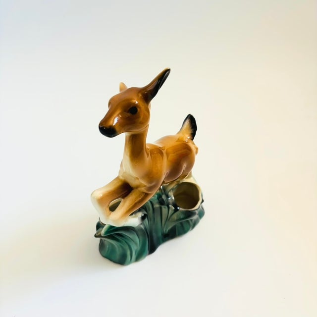 Ceramic Mid Century Ceramic Deer Planter For Sale - Image 7 of 16